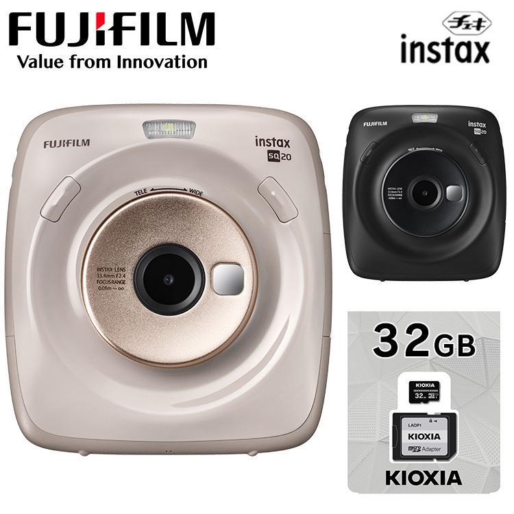 チェキスクエア instax SQUARE SQ20 マイクロSDカード 32GB セット (D