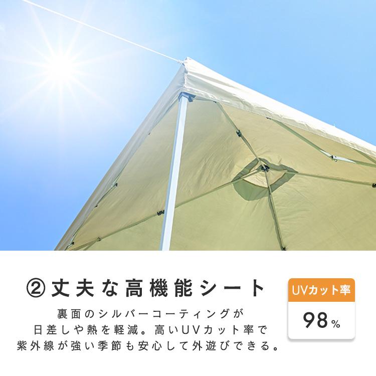 テント アウトドア 幅3.0m タープテント 3.0×3.0m TP-300 (D