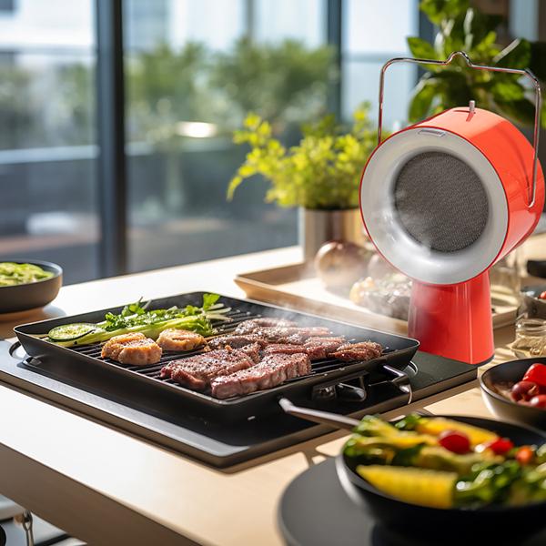 焼肉の煙対策 Airhood エアフード ブラック サーキュレーター 動作確認