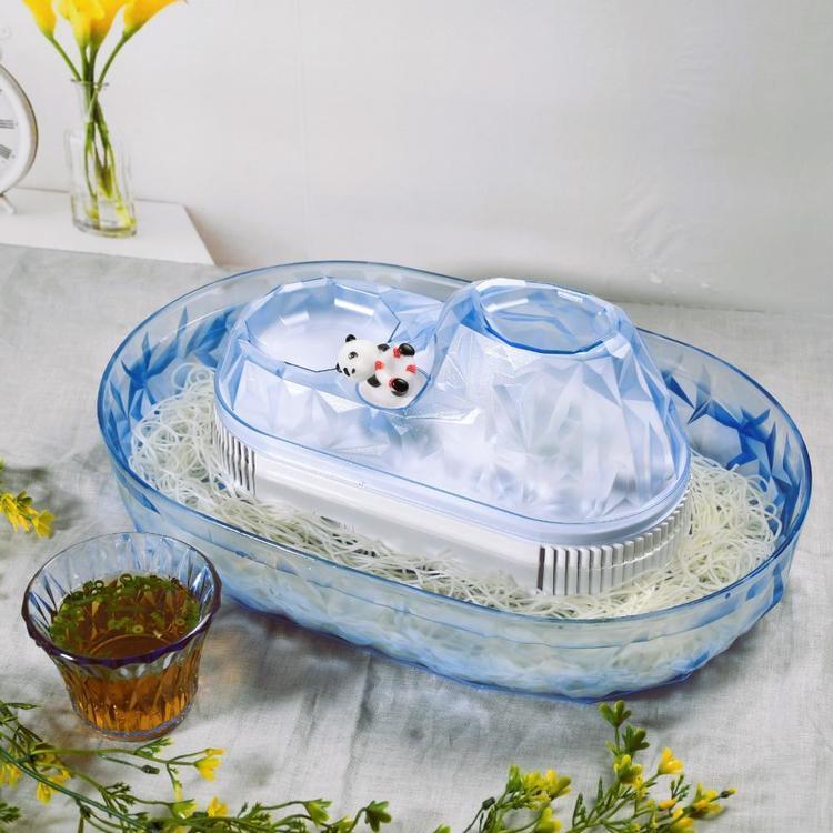 流しそうめん器 流しそうめん機 パンダ 回転 コンパクト 家庭用 夏
