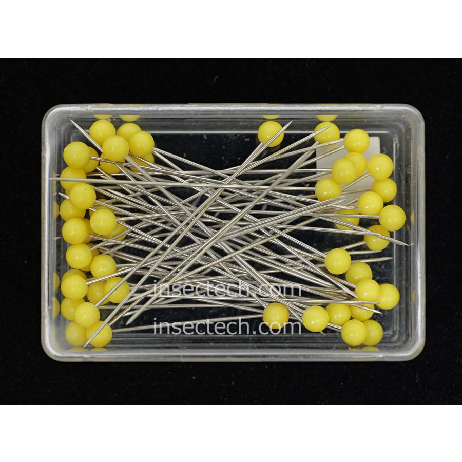志賀昆虫展足用ロング玉針【黄】[５０本入り] | 