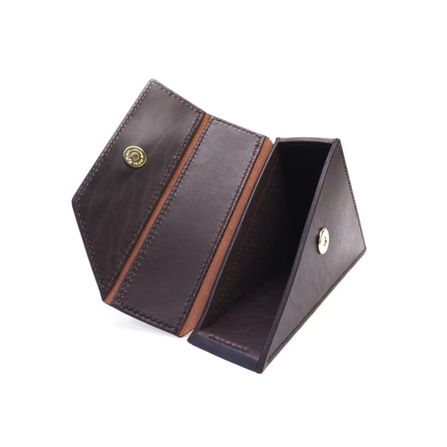 cunabula 国産レザーの三角ケース（濃茶） |  | 02