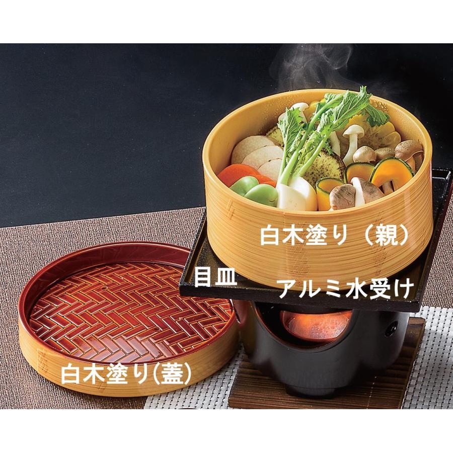 超耐熱147φ蒸しセイロ溜塗りセット（PBT） 1セット : インセット