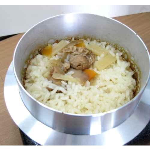 送料無料】釜飯用 釜セット（アルミ羽釜・木蓋・丸コンロ・敷板