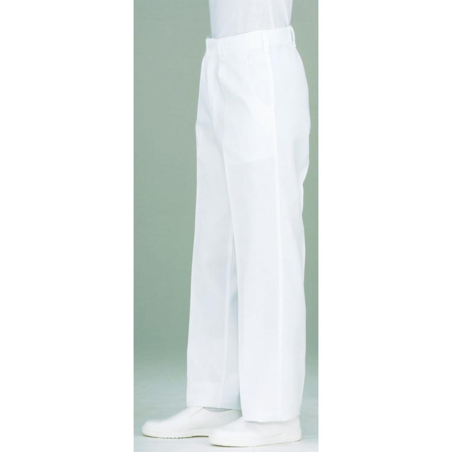 サカノ繊維　白衣ズボン　SKC 431 男子ノータック白パンツ 70-88cm