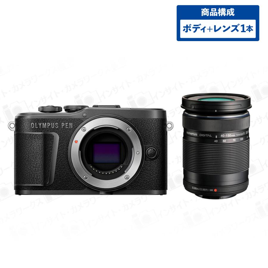 新品・未使用　OLYMPUS 40-150mm 望遠レンズ PEN E-PL10 OLYMPUS PEN オリンパス E-PL10 ボディ ブラック + 望遠ズームレンズ
