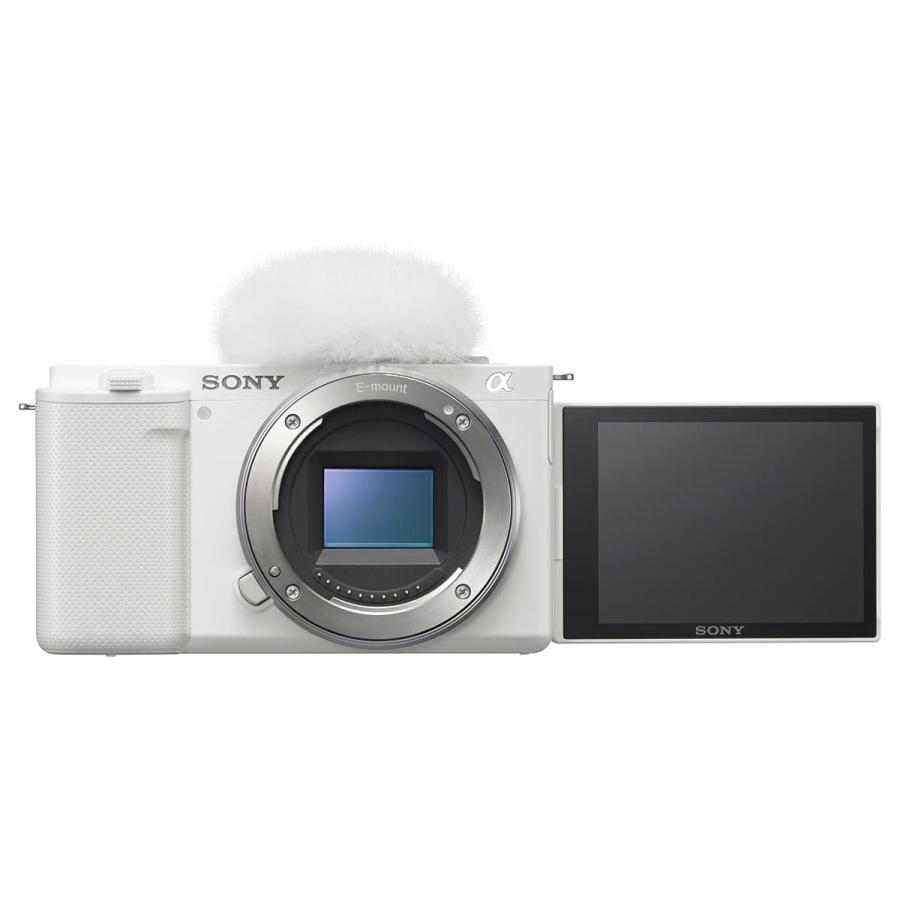 VLOGCAM ソニー ZV-E10 W ボディ ホワイト Vlog用カメラ + 望遠ズーム