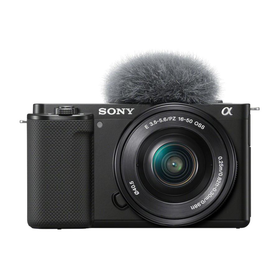 ソニー  Vlog用カメラ レンズ交換式VLOGCAM APS-C ミラーレス一眼カメラ ZV-E10 パワーズームレンズキット ウィンドスクリーン付属 ブラック ZV-E10L B SONY