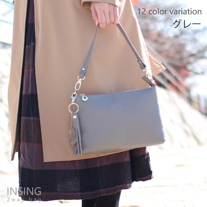 ショルダーバッグ レザー ミニ ポシェット 斜めがけ 2way 牛革 シンプル 上品 トレンド タッセル カジュアル おしゃれ 本革 コンパクト 無地 スマホ 母の日 | COOCO | 17