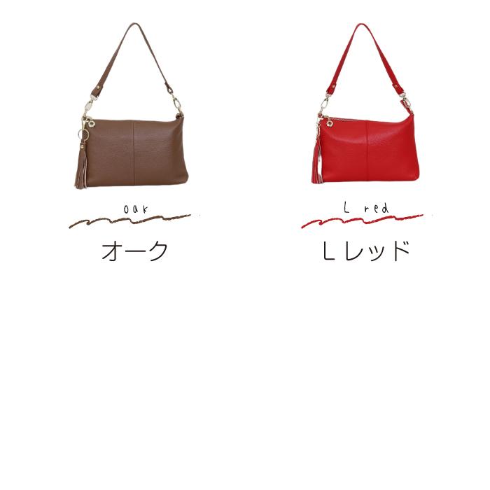 ショルダーバッグ レザー ミニ ポシェット 斜めがけ 2way 牛革 シンプル 上品 トレンド タッセル カジュアル おしゃれ 本革 コンパクト 無地 スマホ 母の日 | COOCO | 26