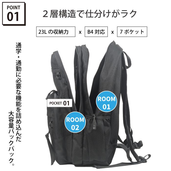 Lee リー リュック 通学 大容量 23L PC収納 学生 B4 パソコン スクール 中学生 高校生 部活 撥水 バックパック デイパック 人気 男子 女子 メンズ レディース | Lee | 11