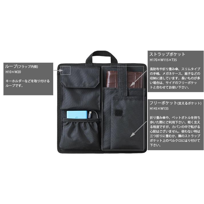 カバンの中身 バッグインバッグ コンパクト スクエア 角型 20