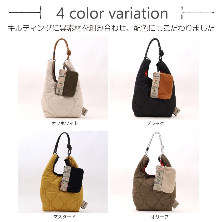 ショルダーバッグ トート 肩掛け オリジナル柄テープ キルティング フリース マルシェバッグ ポーチ付き 通勤 通学 会社 おしゃれ かわいい 旅行 お出かけ |  | 05