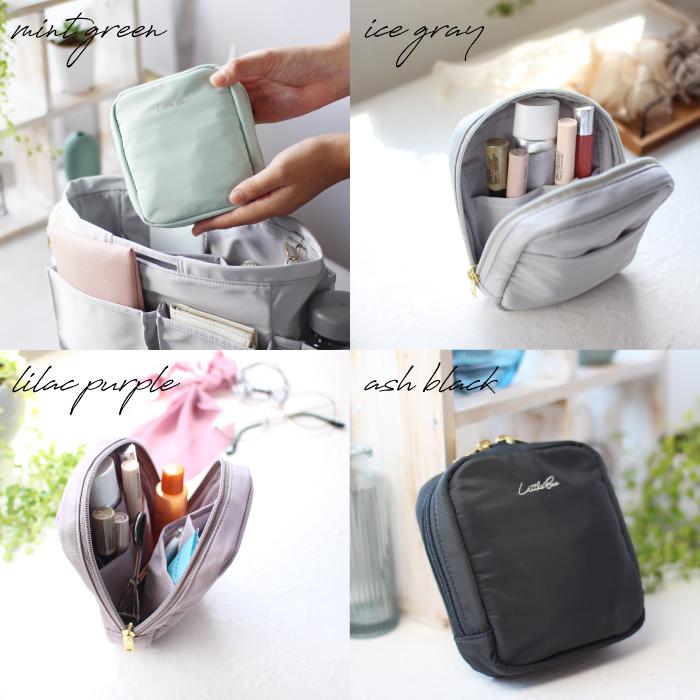 ポーチ 化粧ポーチ ミニポーチ コスメポーチ 小物入れ メイクポーチ ポーチ トラベル 旅行 可愛い コンパクト バッグインバッグ スクエアポーチ | リルビー | 26