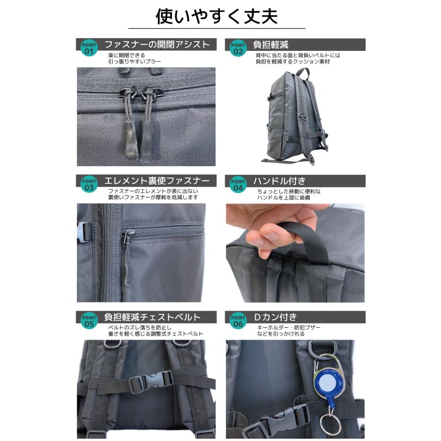 リュック デイパック バックパック 軽量 通勤 通学リュック 通学バッグ 通学カバン 学生カバン 学校鞄 スクバ 高校生 中学生 女子 男子 高校 中学 黒 | ブランド登録なし | 02