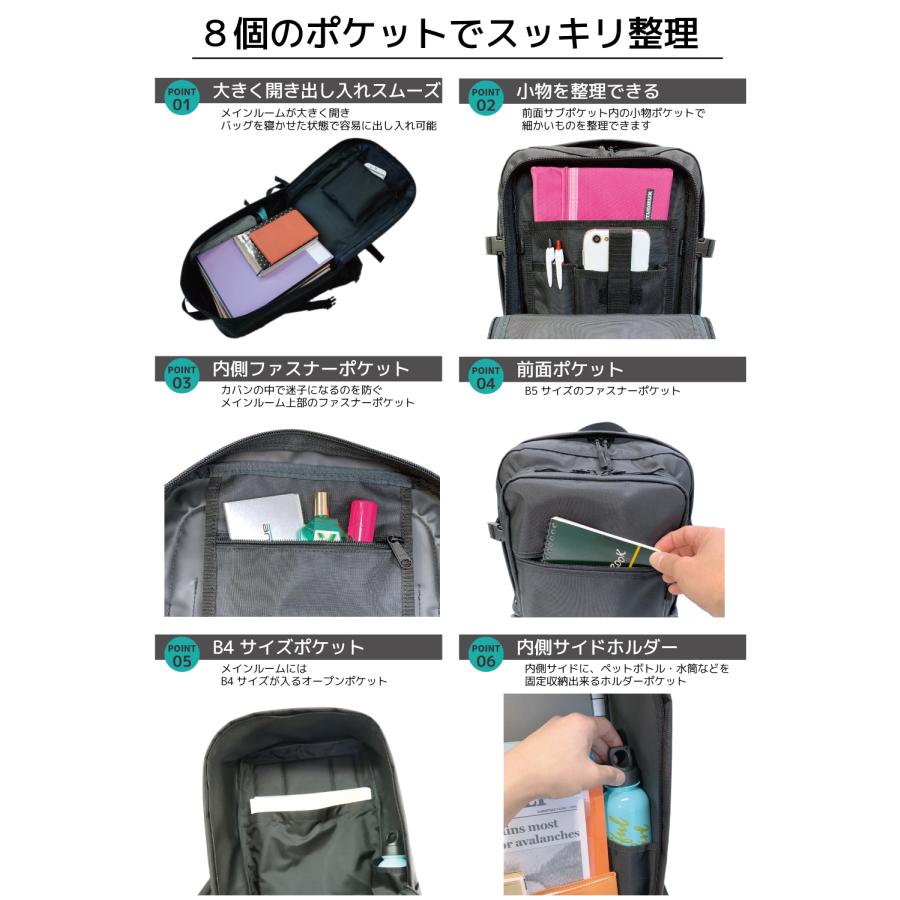 リュック デイパック バックパック 軽量 通勤 通学リュック 通学バッグ 通学カバン 学生カバン 学校鞄 スクバ 高校生 中学生 女子 男子 高校 中学 黒 | ブランド登録なし | 03