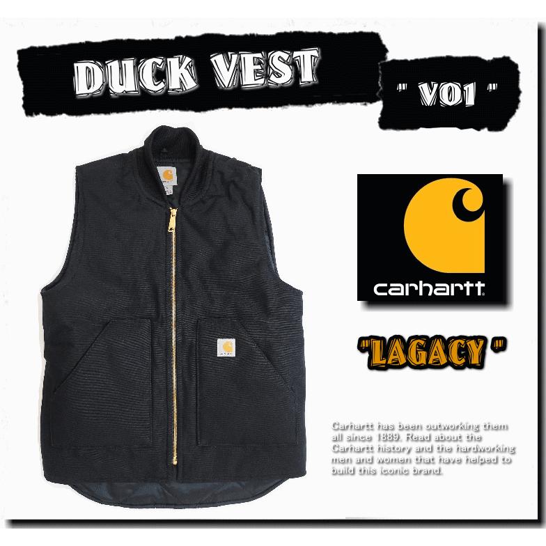 Carhartt V01 BLK Vest カーハートダックベスト黒
