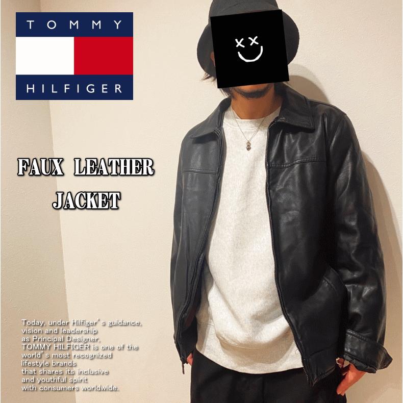 Tommy Hilfiger トミー ヒルフィガー FAUX LEATHER JACKET フォゥクス