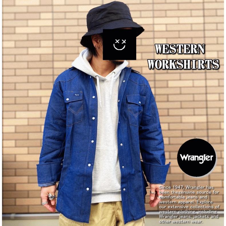 Wrangler 【在庫処分】 ラングラー WESTERN WORKSHIRTS 未洗い デニム