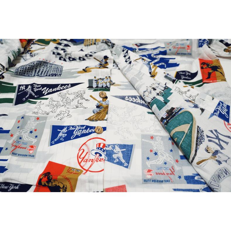 美品 Reyn Spooner レインスプーナー ヤンキース アロハシャツ レインスプーナー REYN SPOONER 半袖 アロハシャツ フルオープン