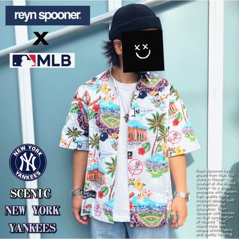 abcさま＊REYN SPOONER ニューヨーク・ヤンキース アロハシャツ L abcさま＊REYN SPOONER ニューヨーク・ヤンキース アロハシャツ