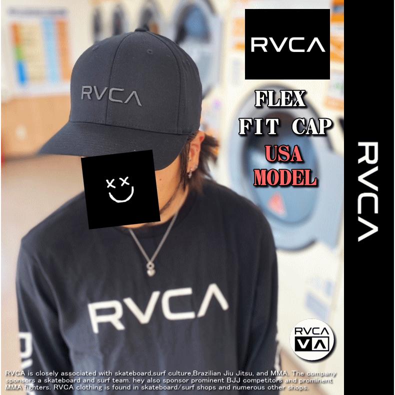 RVCAルーカUS限定ロゴアイコン刺繍フレックスフィットツイルキャップ帽子１点物 RVCA（ルーカ） 【米国モデル】 FLEX FIT CAP フレックス フィット