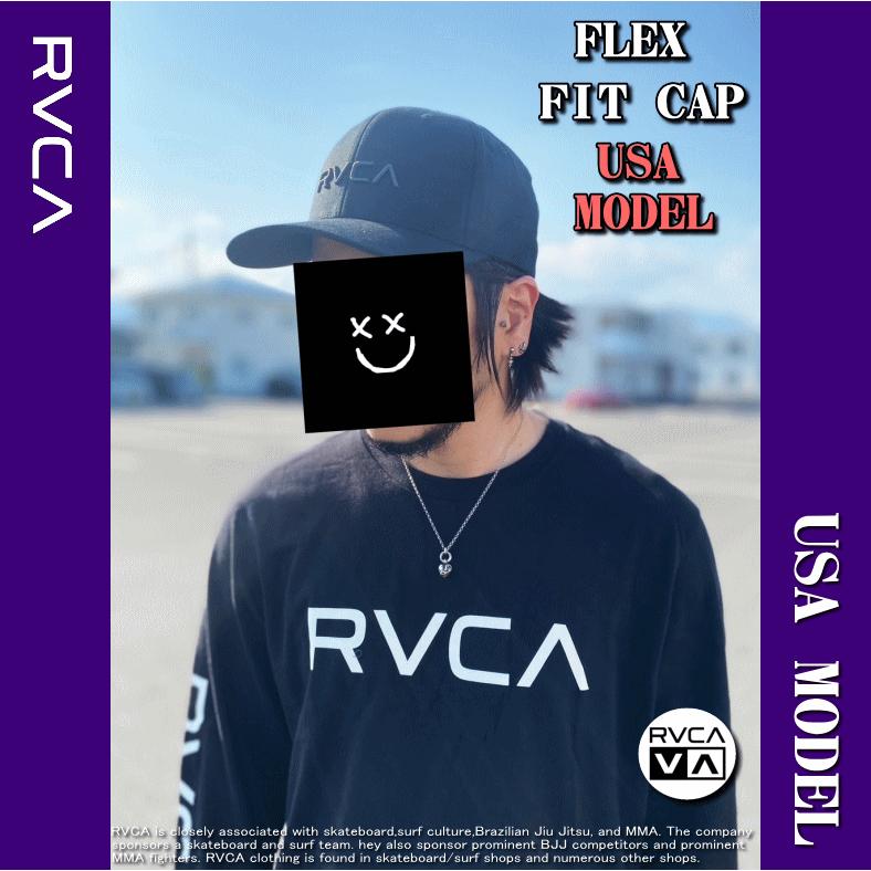 RVCAルーカUS限定ロゴアイコン刺繍フレックスフィットツイルキャップ帽子１点物 RVCA（ルーカ） 【米国モデル】 FLEX FIT CAP フレックス フィット