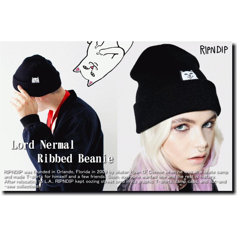 【在庫処分】 RIPNDIP リップンディップ Lord Nermal Ribbed Beanie ニット帽 ビーニー RND1890 ユニセックス フリーサイズ｜insizeplus｜04