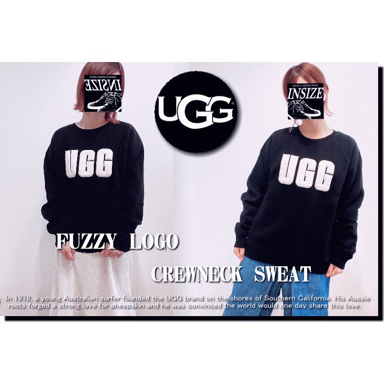 UGG アグ MADELINE FUZZY LOGO CREWNECK SWEAT SHIRT 裏起毛 ロゴ クルーネック スウェット