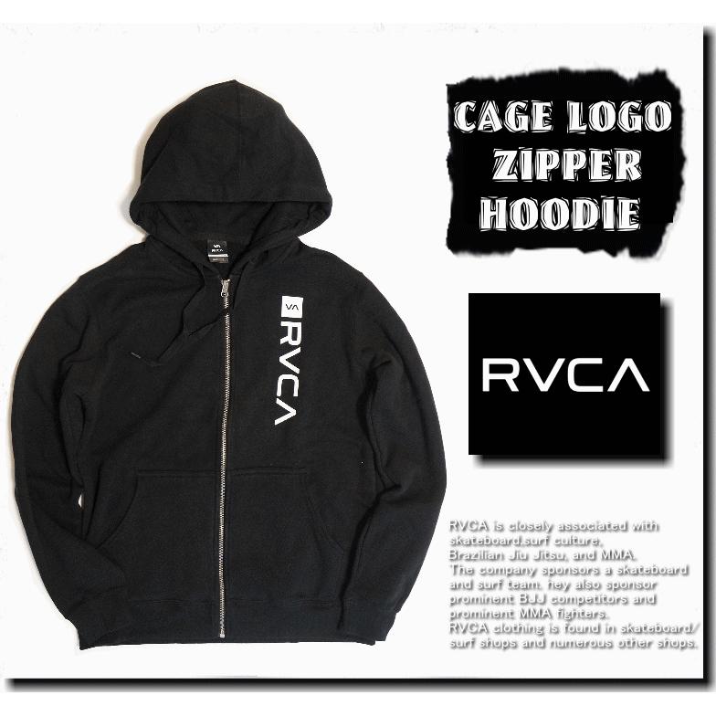 RVCA CAGE LOGO ZIPPER HOODIE V602TRCH