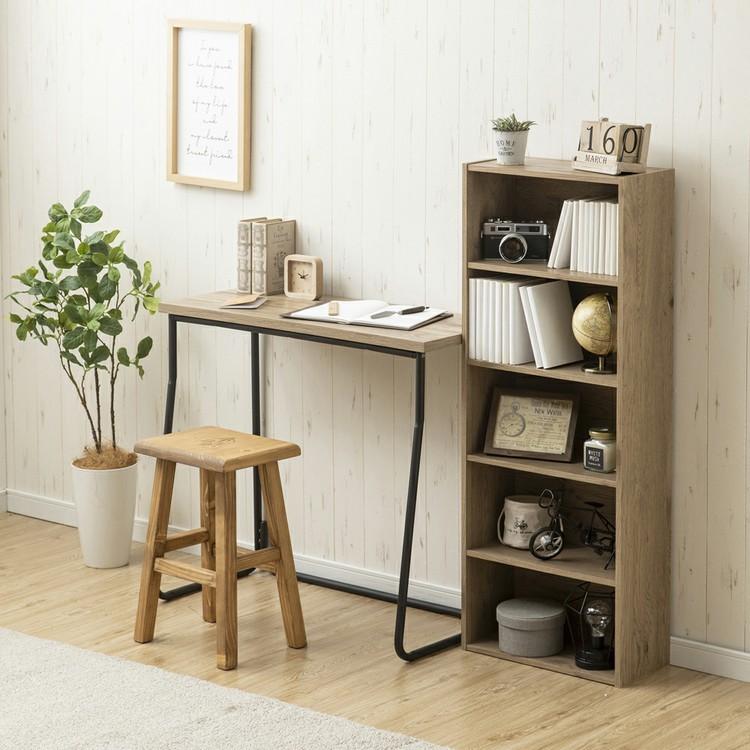 IRIS OHYAMA（アイリスオーヤマ） 本棚 大容量 おしゃれ 薄型 木目調