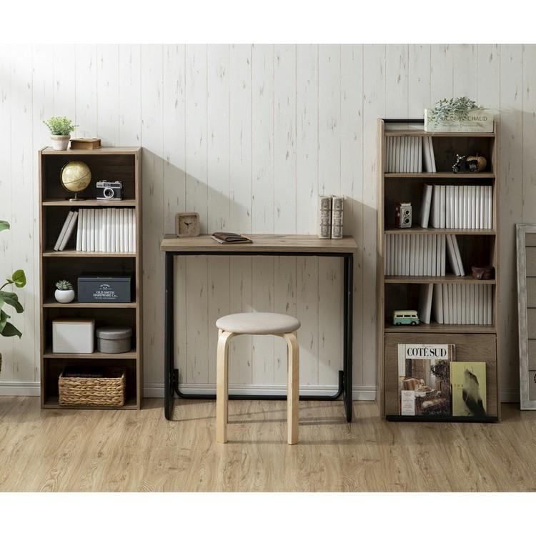 IRIS OHYAMA（アイリスオーヤマ） 本棚 大容量 おしゃれ 薄型 木目調