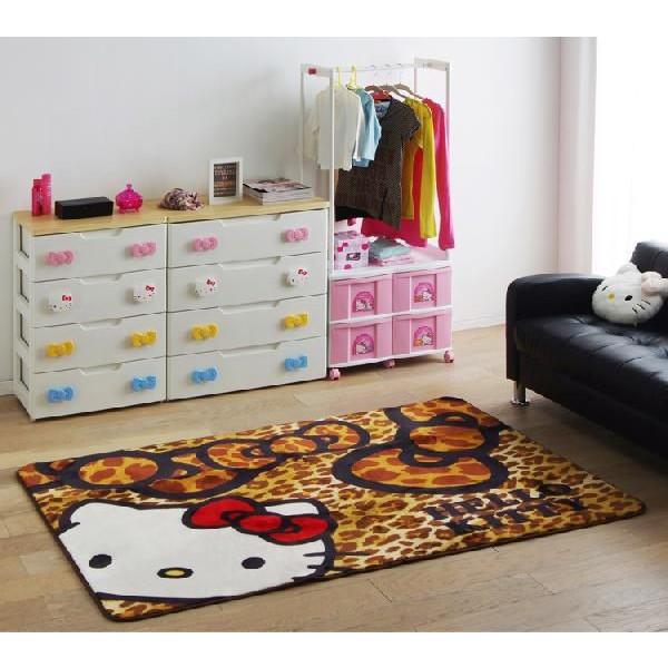 ハローキティ　4段収納 サンリオ ハローキティ 4段チェスト 小物入れ 収納 インテリア レッド