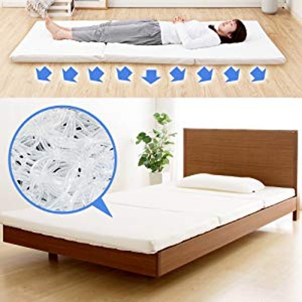 IRIS OHYAMA（アイリスオーヤマ） マットレス セミダブル 三つ折り 高