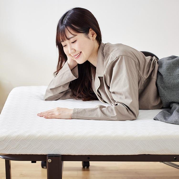 IRIS OHYAMA 折りたたみベッド 組立不要 シングル 電動ベッド IRIS OHYAMA 折りたたみベッド 組立不要 シングル 電動ベッド