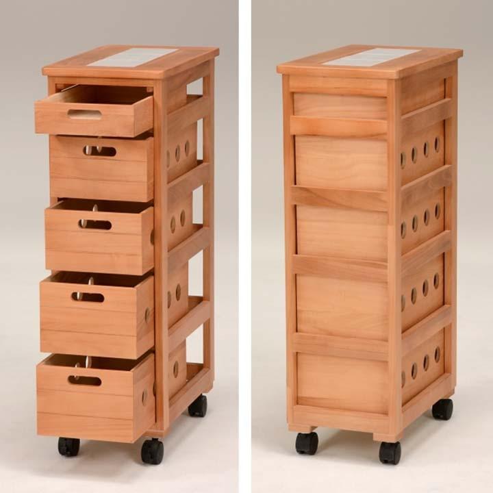 キッチン 収納 ワゴン 野菜ストッカー ストッカー キャスター 木製 おしゃれ ナチュラル Mud 6781na 萩原 代引不可 Td 快適インテリアpaypayモール店 通販 Paypayモール