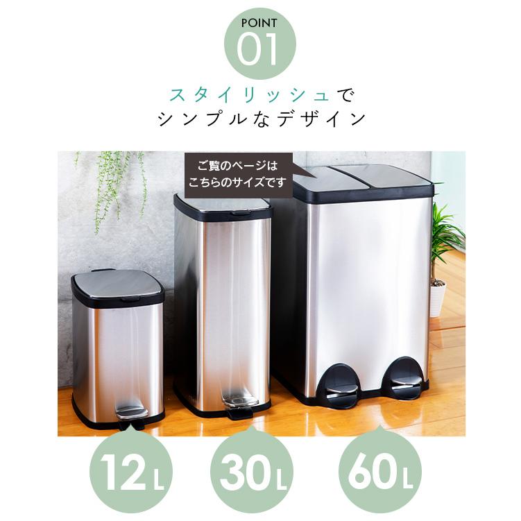 ゴミ箱 分別 キッチン 大容量 ステンレス 60L おしゃれ ごみ箱 ゴミ箱 分別 キッチン 大容量 ステンレス 60L おしゃれ ごみ箱