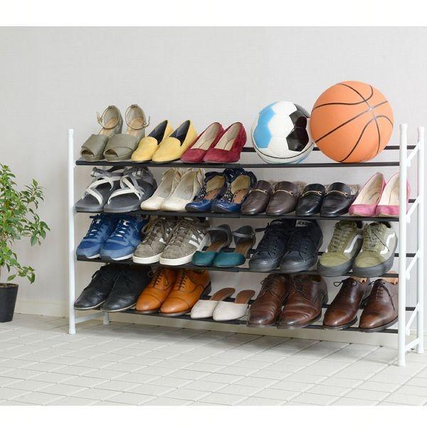 伸縮式4段シューズラック MONOTONY（モノトニー） 77143 アーネスト (D