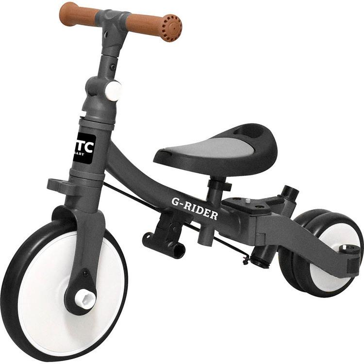 乗用玩具 足けり 乗り物 三輪車 キックバイク G-RIDER ダークグレー J