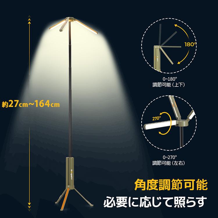 BougeRV 折り畳みLEDライト LEDランタン ポータブル 高輝度 コンパクト