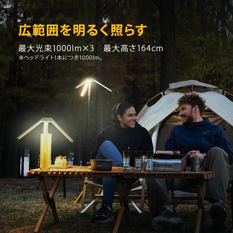 BougeRV伸縮式折畳みLEDライト＆LEDランタン キャンプライト BougeRV 折り畳みLEDライト LEDランタン ポータブル 高輝度 コンパクト