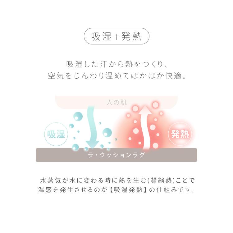 ラグ ラグマット 2畳 冬用 おしゃれ 185×185 ホットカーペット対応 クッションラグ 厚手 冬 ACRSB-1818 アイリスオーヤマ 一人暮らし 新生活｜inskagu-y｜15