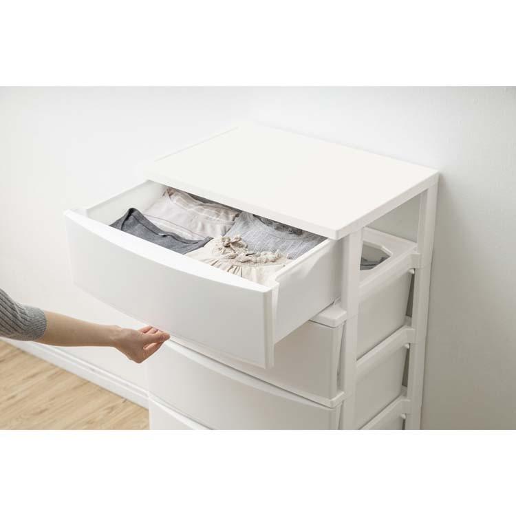 IRIS OHYAMA（アイリスオーヤマ） チェスト 完成品 おしゃれ 白 2個