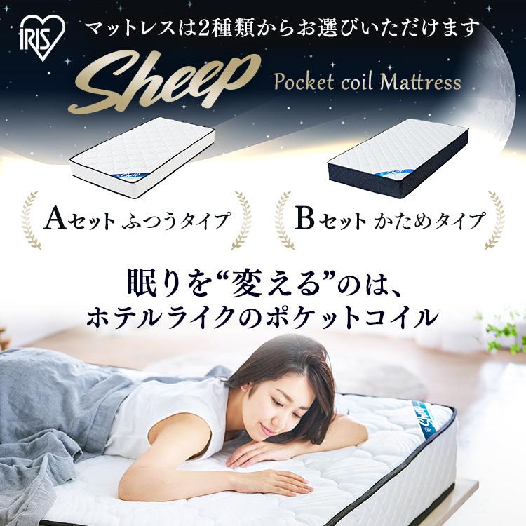 IRIS OHYAMA（アイリスオーヤマ） ベッド マットレス付き ダブル 