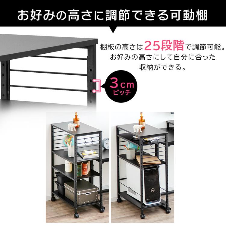 【都内8区限定お届け　商品説明必読】イノベータ　スチールワゴン　取説・工具付き IRIS OHYAMA（アイリスオーヤマ） サイドワゴン キャスター付き