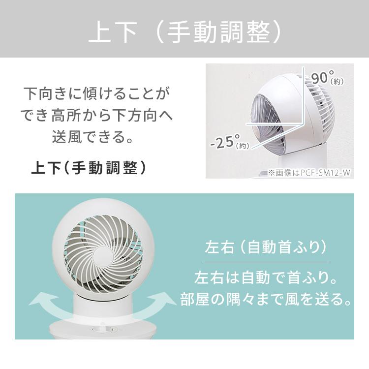 ＼P5％還元／ サーキュレーター アイリスオーヤマ 扇風機 卓上扇風機 静音 小型 おしゃれ 上下左右首振り 8畳 省エネ 節電 コンパクト mini PCF-SM122｜inskagu-y｜14