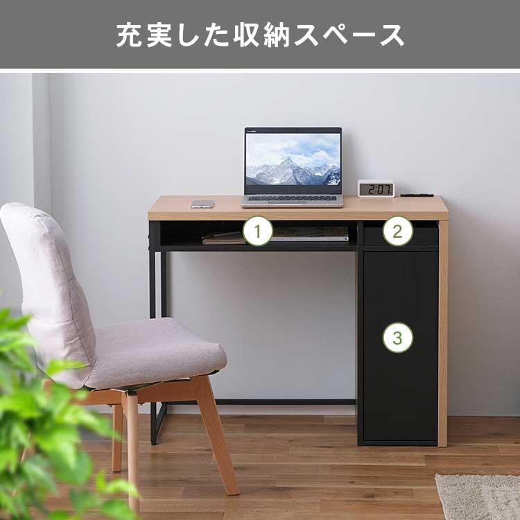 収納付きデスク パソコンデスク 89×39×72cm  SDK-890 収納付きデスク パソコンデスク 89×39×72cm SDK-890の通販 by