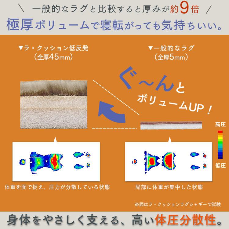 ラグ カーペット ラグマット 3畳 厚手 北欧 おしゃれ 低反発 ウレタン 185×240 極厚 ラクッションラグ CRTE-1824 アイリスオーヤマ * | IRIS OHYAMA | 07