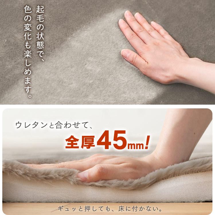 ラグ カーペット ラグマット 3畳 厚手 北欧 おしゃれ 低反発 ウレタン 185&times;240 極厚 ラクッションラグ CRTE-1824 アイリスオーヤマ *