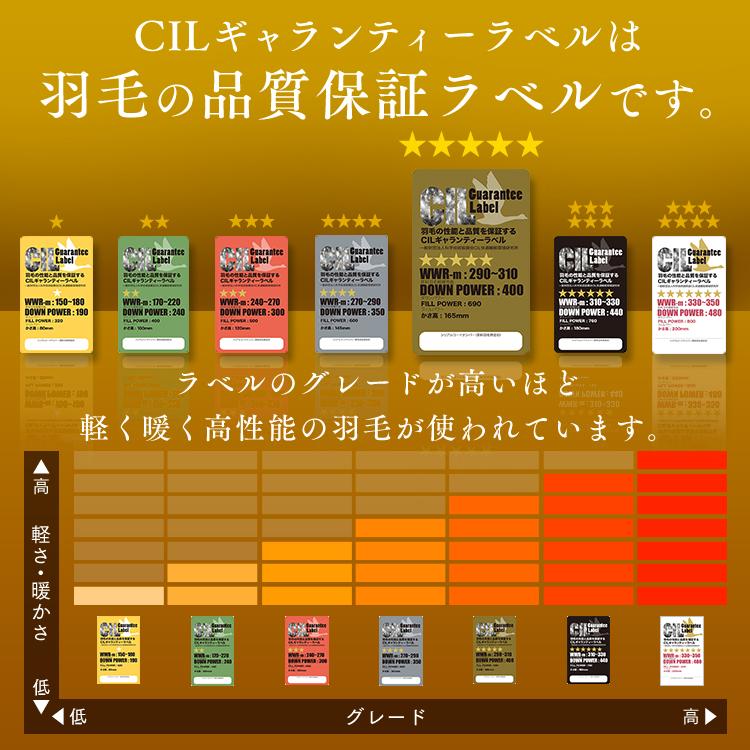 羽毛布団 ダブル ロング 掛け布団 冬用 暖かい 羽毛ふとん 日本製 ホワイトダックダウン93％ (F)｜inskagu-y｜12